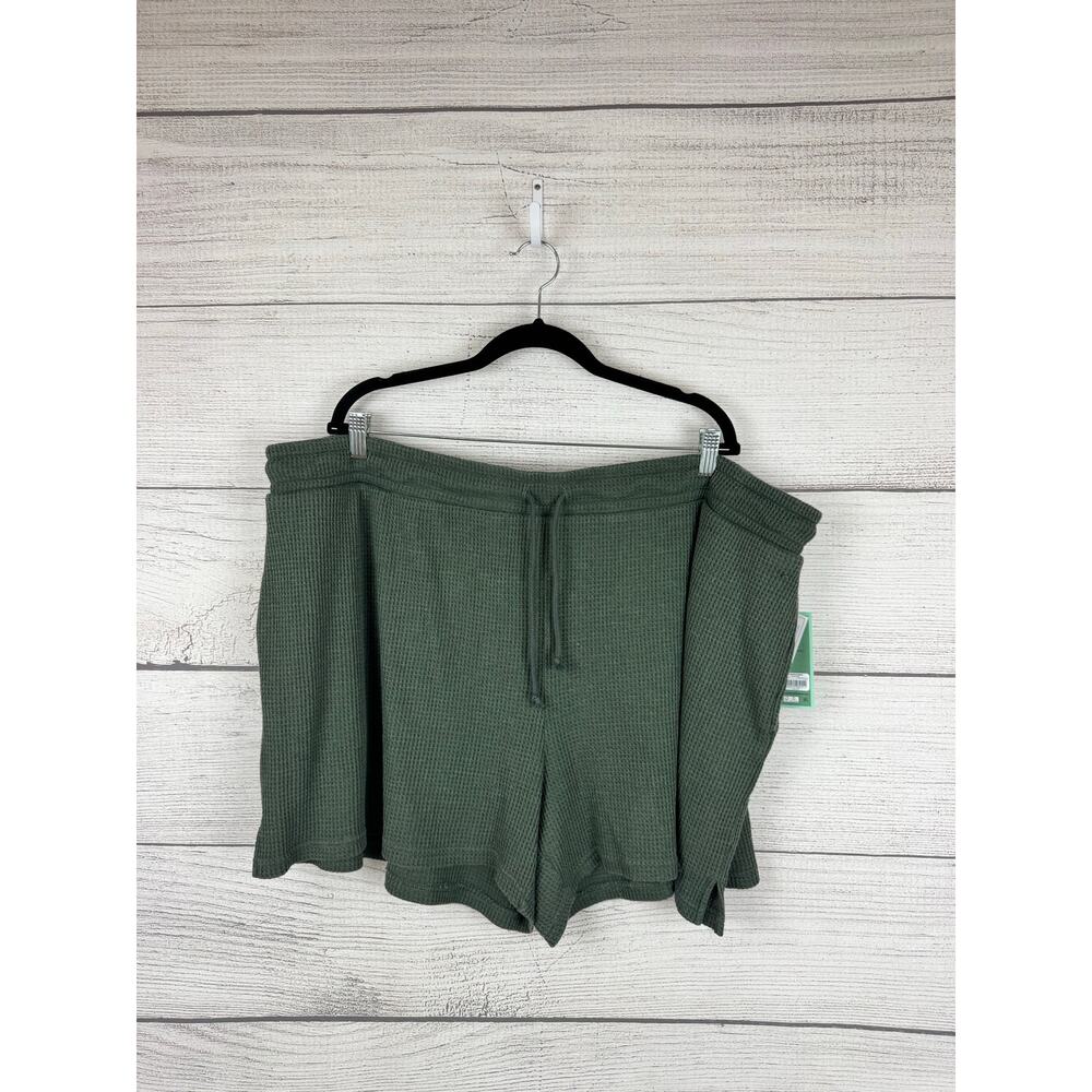 Terra & Sky Plus Size Green Washed Waffle Knit Matching Lounge Set Size 3X/4X - Picture 10 of 15